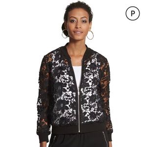 Chicos Lace Bomber Jacket